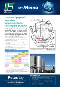 Bentoli's e-Memo from December 2020 that covers hammer tip speed which is an important factor for efficient grinding